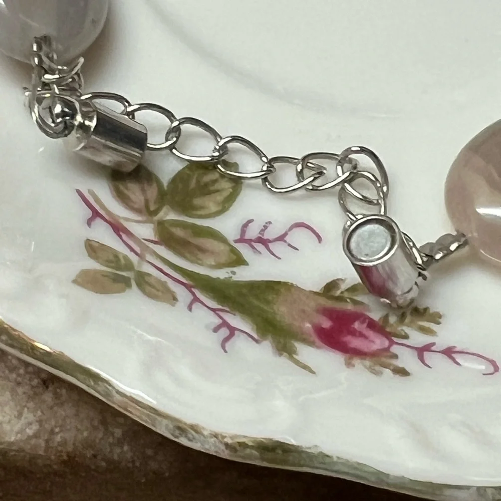 Artisan Silver and Cream Oval‎ Bracelet